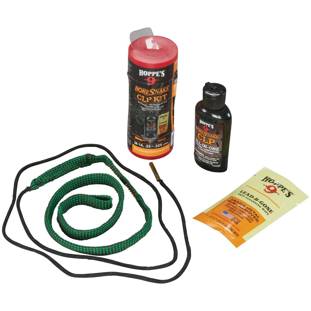 Hoppe's Boresnake .22 Cal/.225 Cal CLP Rifle Kit - Hoppe's