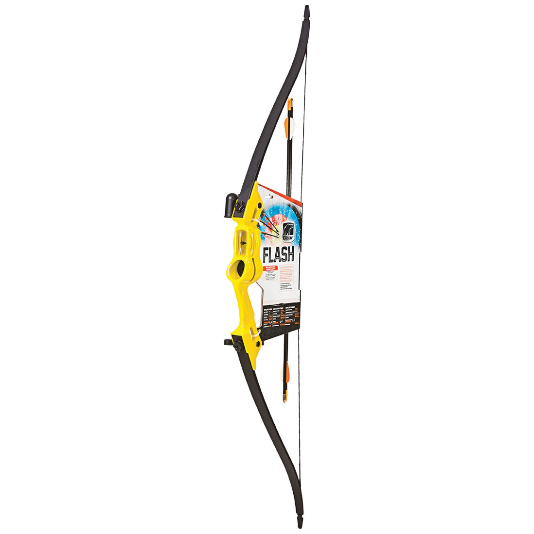BearX Flash 47" Youth Traditional Bow, Yellow - Bear/Trophy Ridge/Cajun