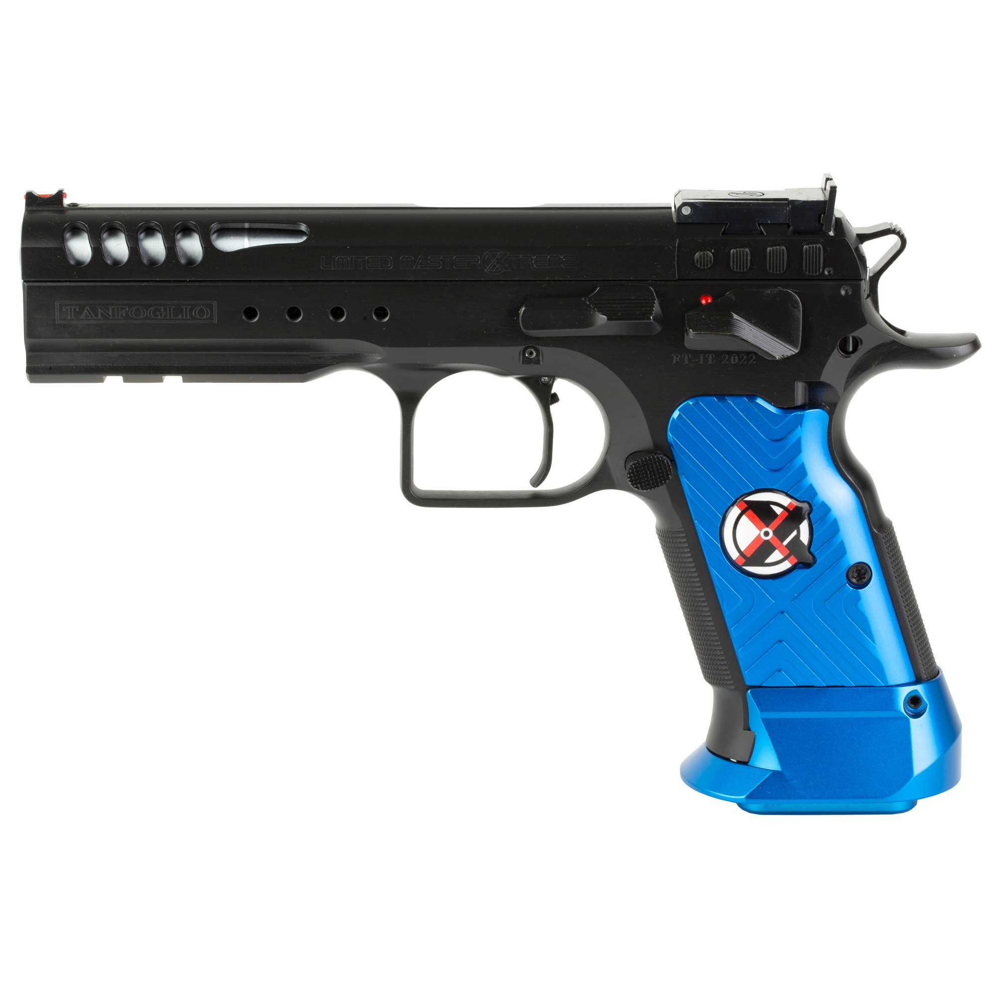 Tanfoglio Limited 9mm Pistol, 4.75" Barrel, Adjustable Sights, Black - TFLIMMSTRX9 - Tanfoglio