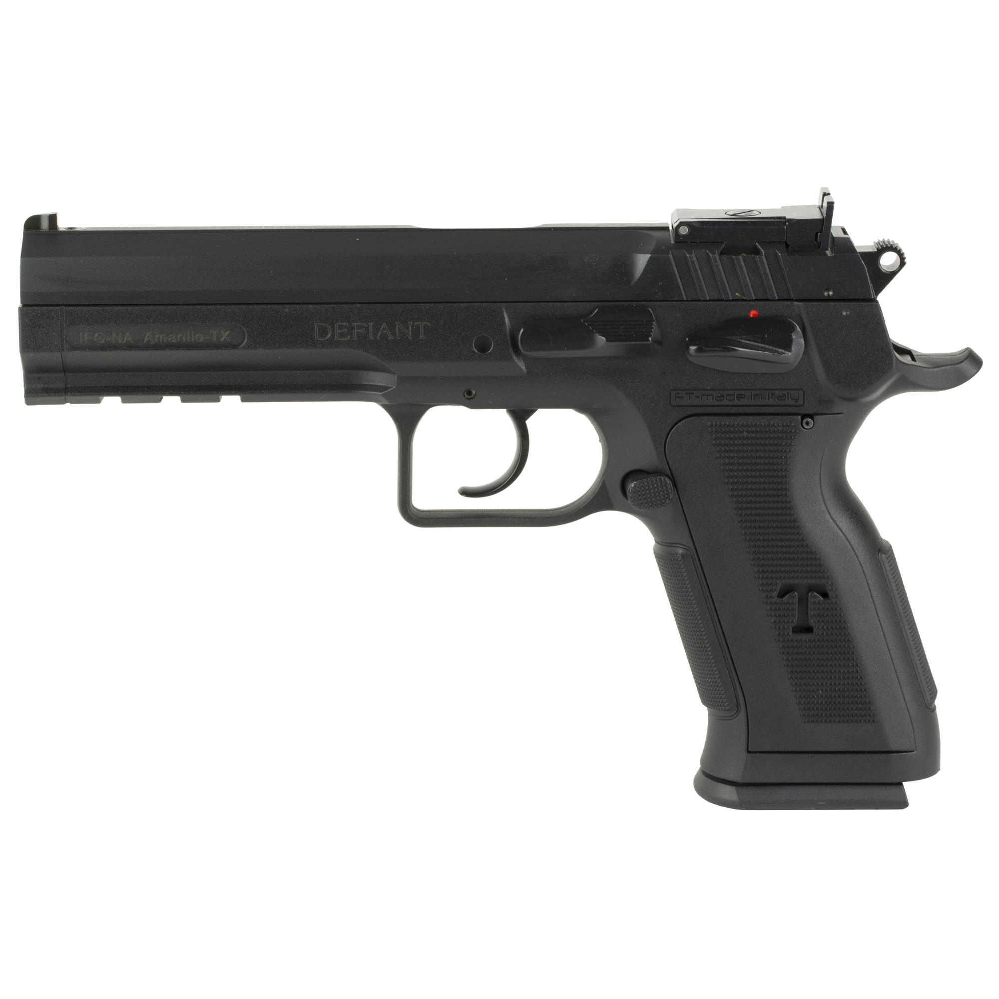 Tanfoglio Stock 9mm Pistol, 4.75" Barrel, Adjustable Sights, Black - TFSTOCK3P9 - Tanfoglio