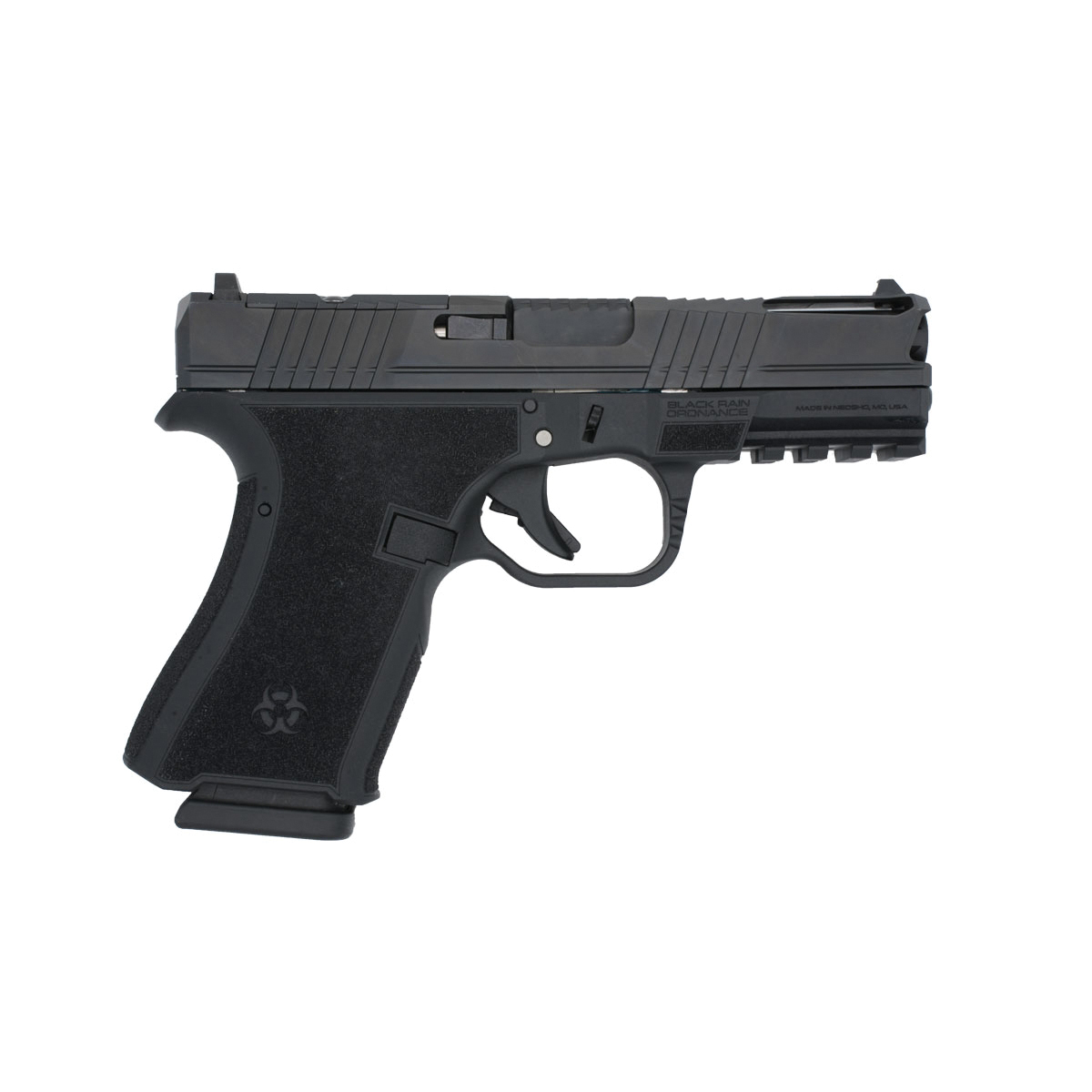Black Rain Ordnance Frontline Plus Compact 9mm 3.75" 15rds, Black - Black Rain Ordnance