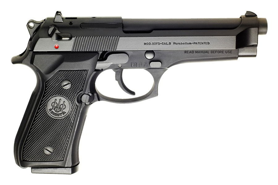 Beretta 92FS 9mm 10 Round Pistol, Black - JS92F300 - Beretta