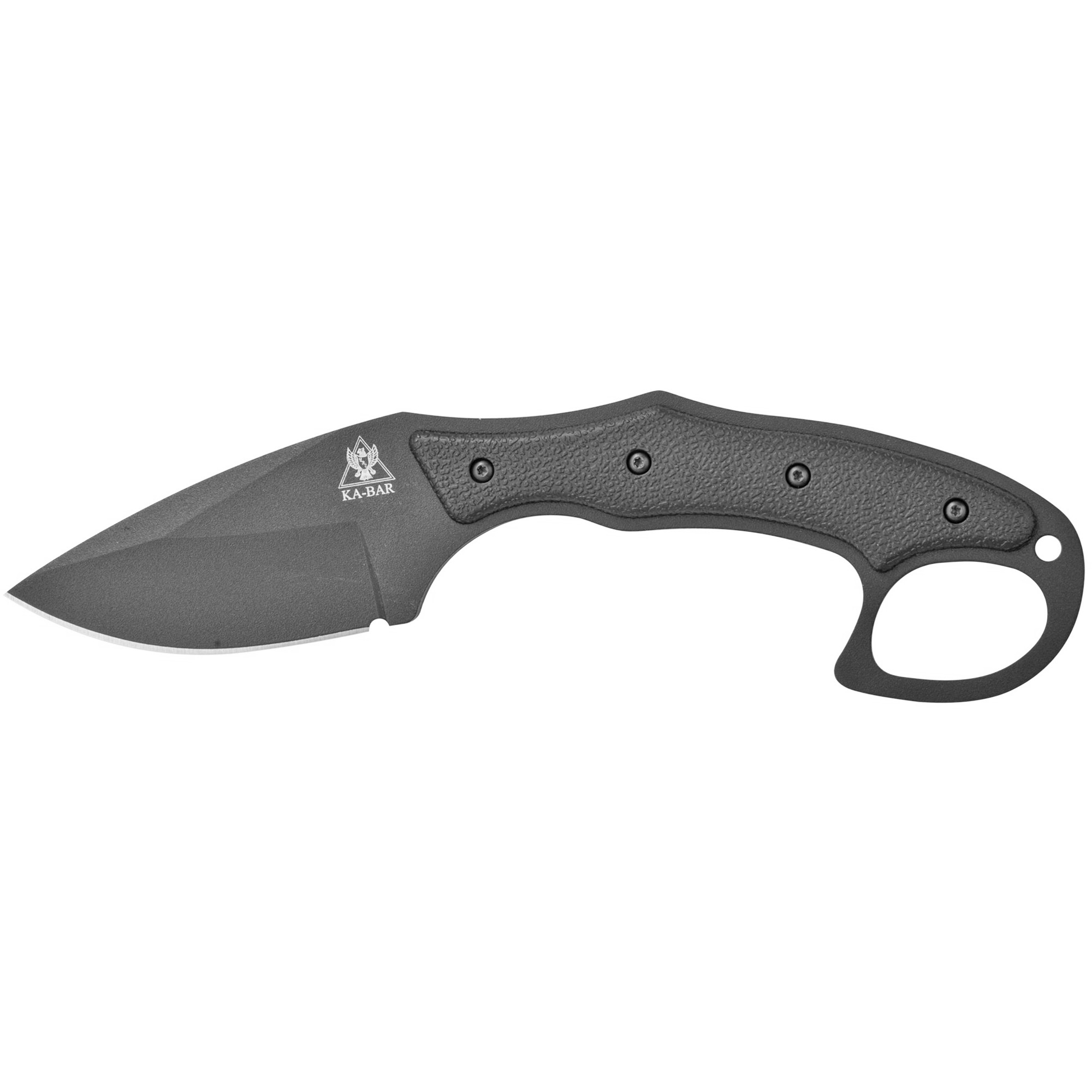 KA-BAR TDI Pocket Strike 3.188" Drop Point Fixed Blade Knife, Black - 2491