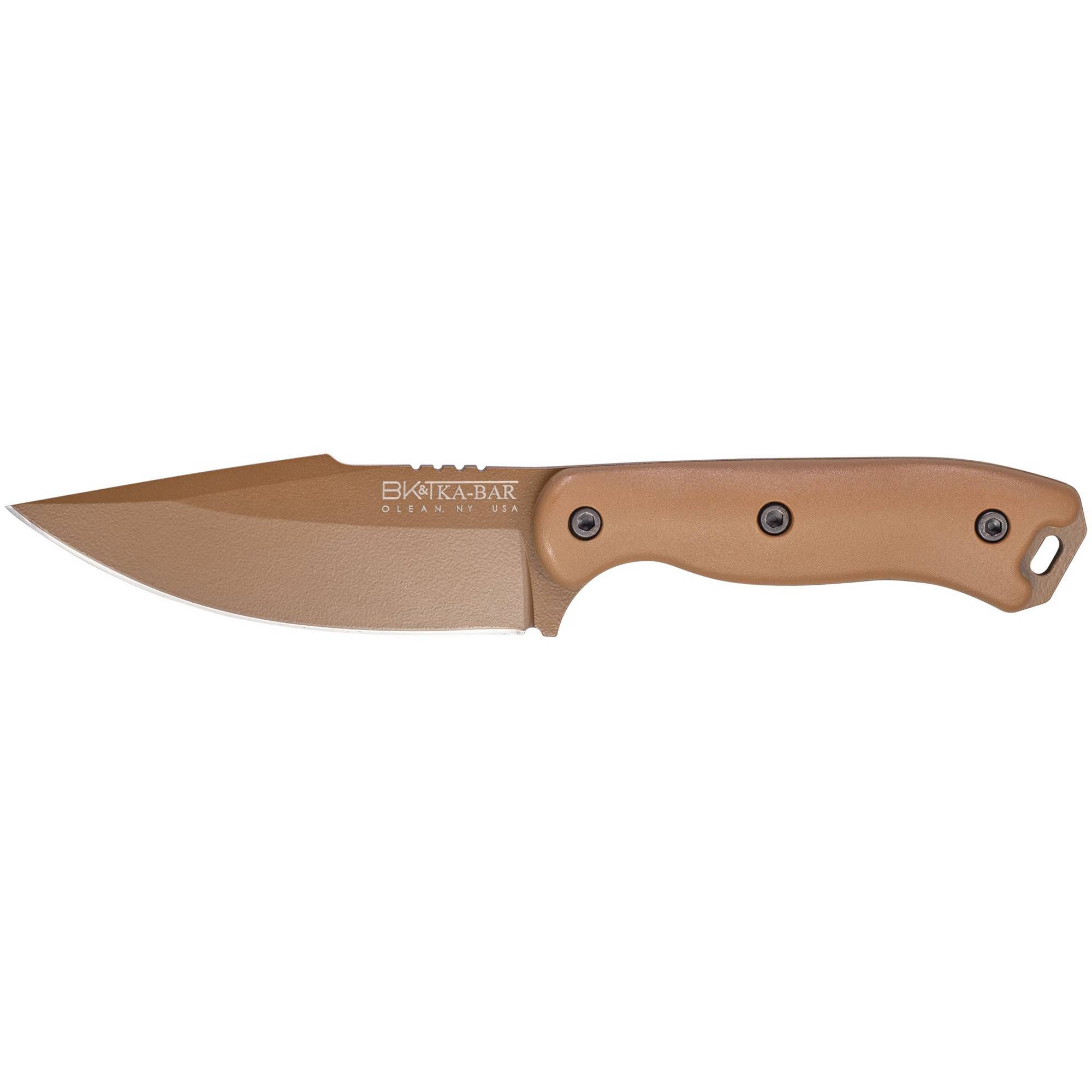 KA-BAR Becker Harpoon 4.562" Drop Point Fixed Blade Knife, Silver - BK18 - Ka-Bar