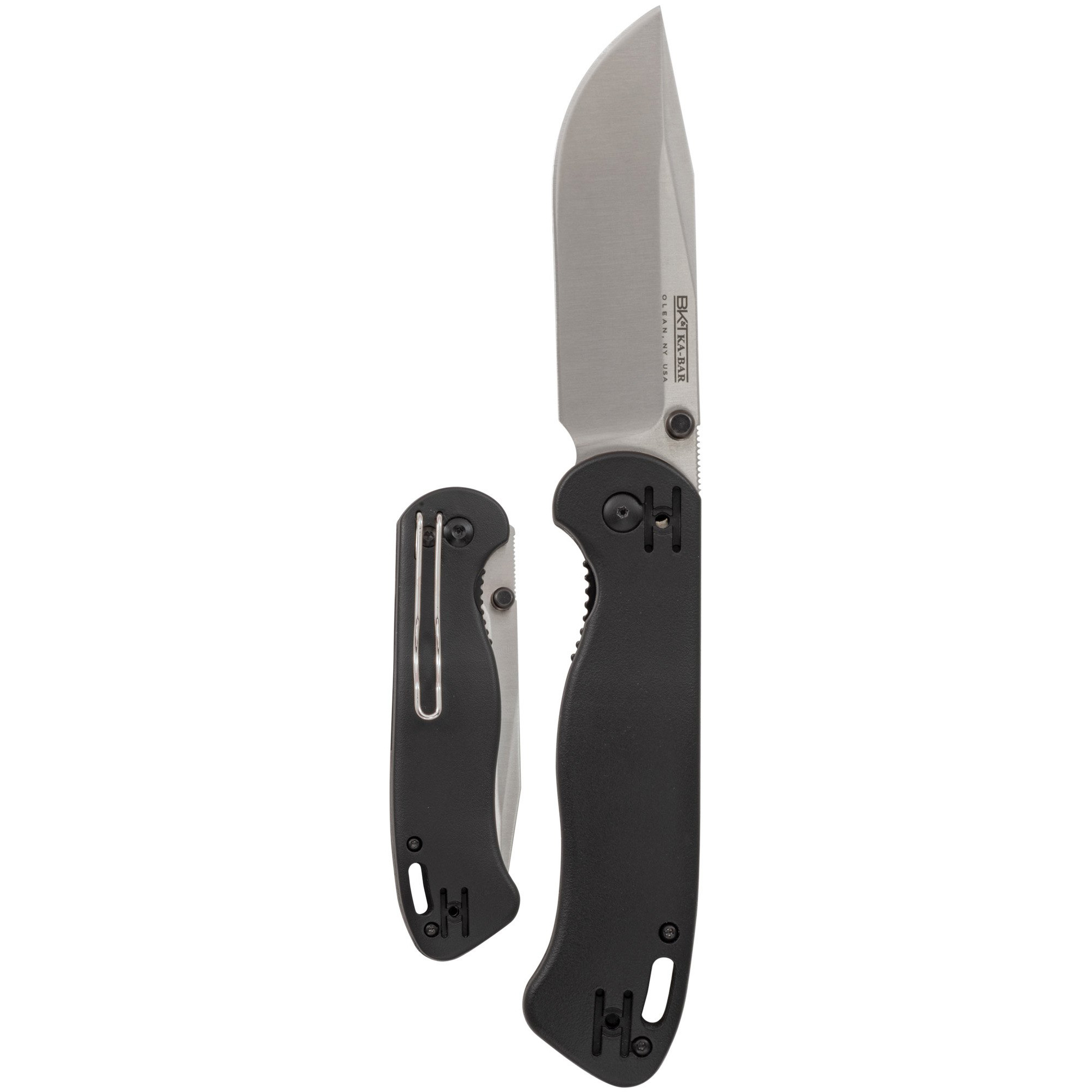 KA-BAR Becker Folder 8.5" Drop Point Folding Knife, Silver - BK40 - Ka-Bar