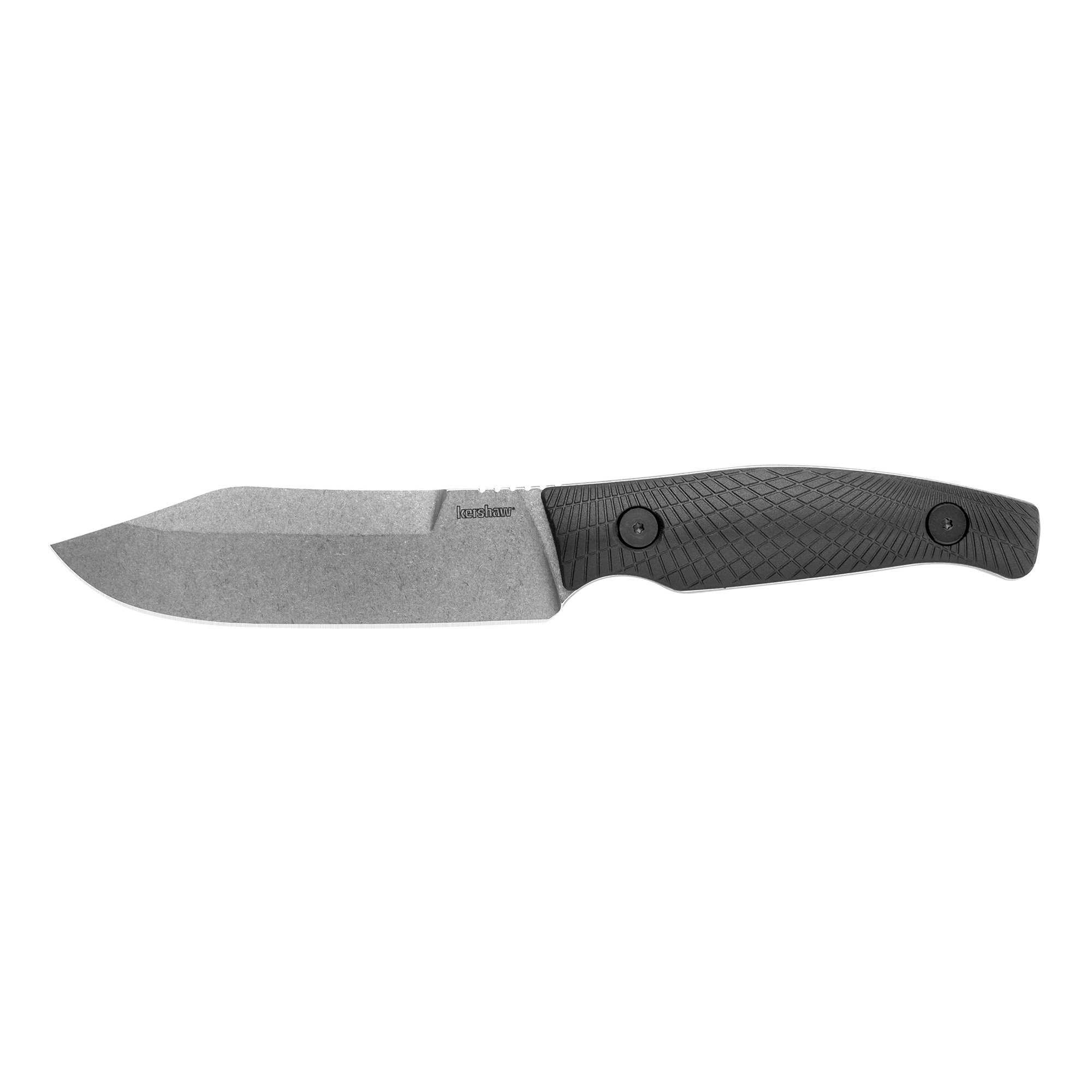Kershaw Camp 5 4.75" Clip Point Fixed Blade Knife, Silver - 1083