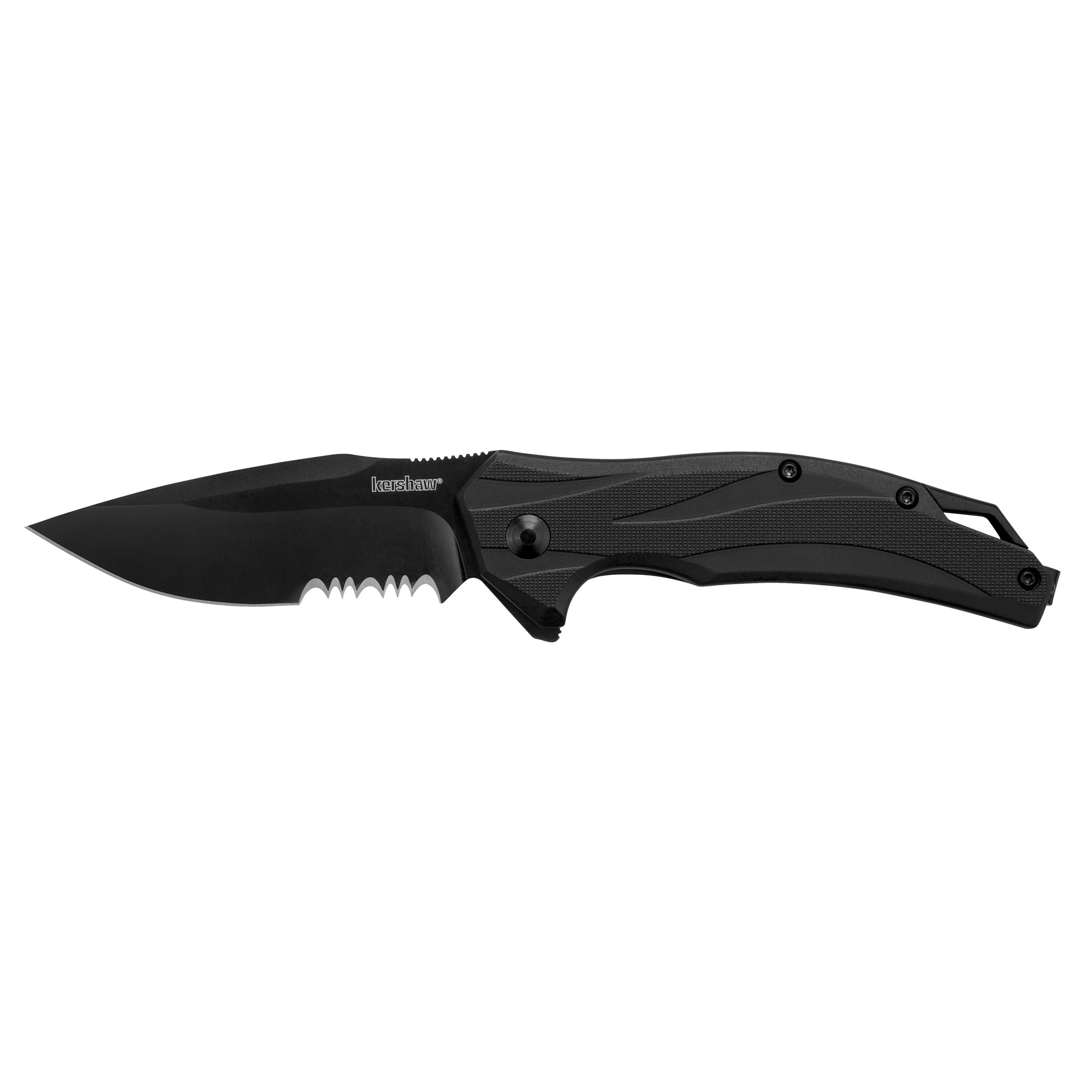 Kershaw Lateral 3.1" Assisted Folding Knife, Black - 1645BLKST - Kershaw