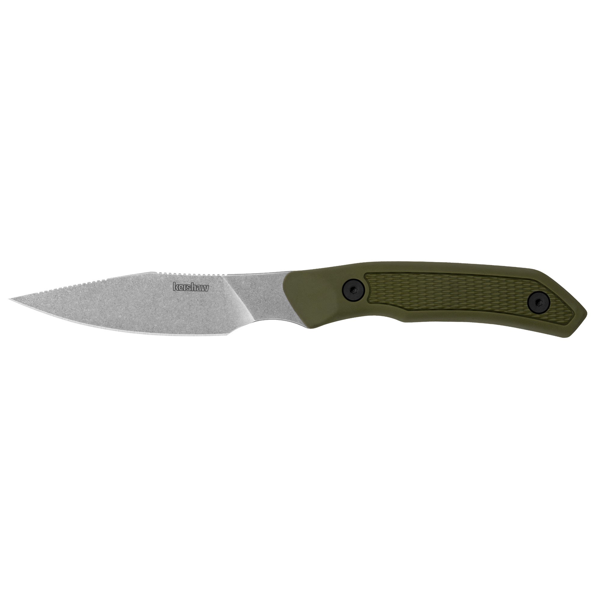 Kershaw Deschutes 3.3" Clip Point Fixed Blade Knife, Silver - 1882