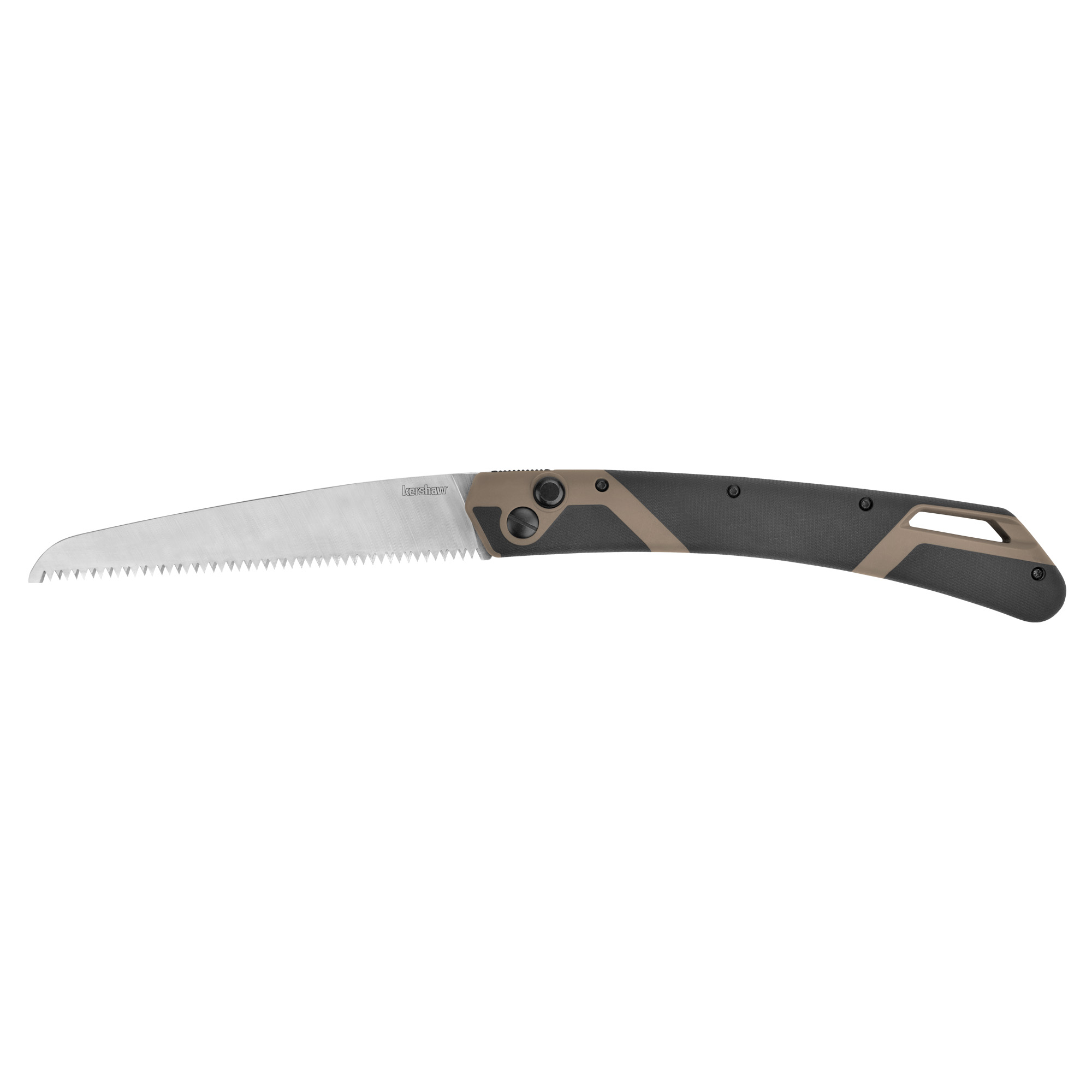 Kershaw Taskmaster Saw 2, Folding Knife, 7" Silver Blade, Black/Tan Handle - Kershaw