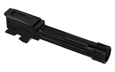 LanTac 9INE Barrel Fluted 1/2-28 Thread Pattern for Glock 43/43x, Black - 01GBG43THBLK - Lantac