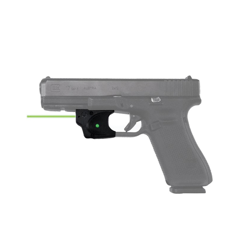 Viridian E-Series Green Laser Sight w/Green LED Light Fits Glock G17/G19/G34, Black - Viridian