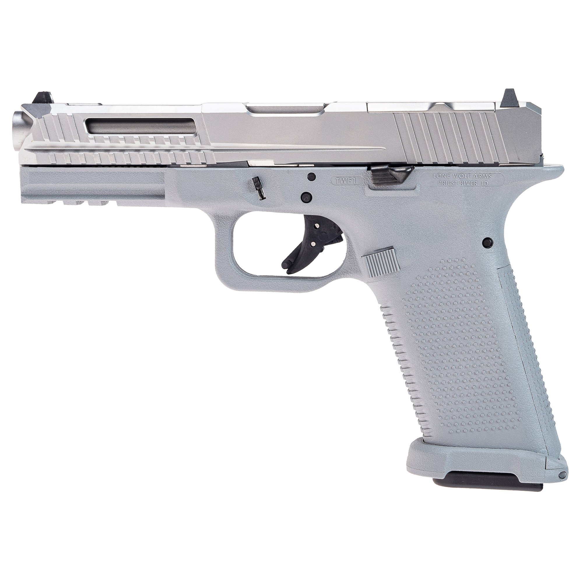 Lone Wolf LTD17-V2-RMR 9mm Pistol, 4" Barrel, 3 Dot Sights, Gray, Silver - LWDLTD17V2RMRGRY