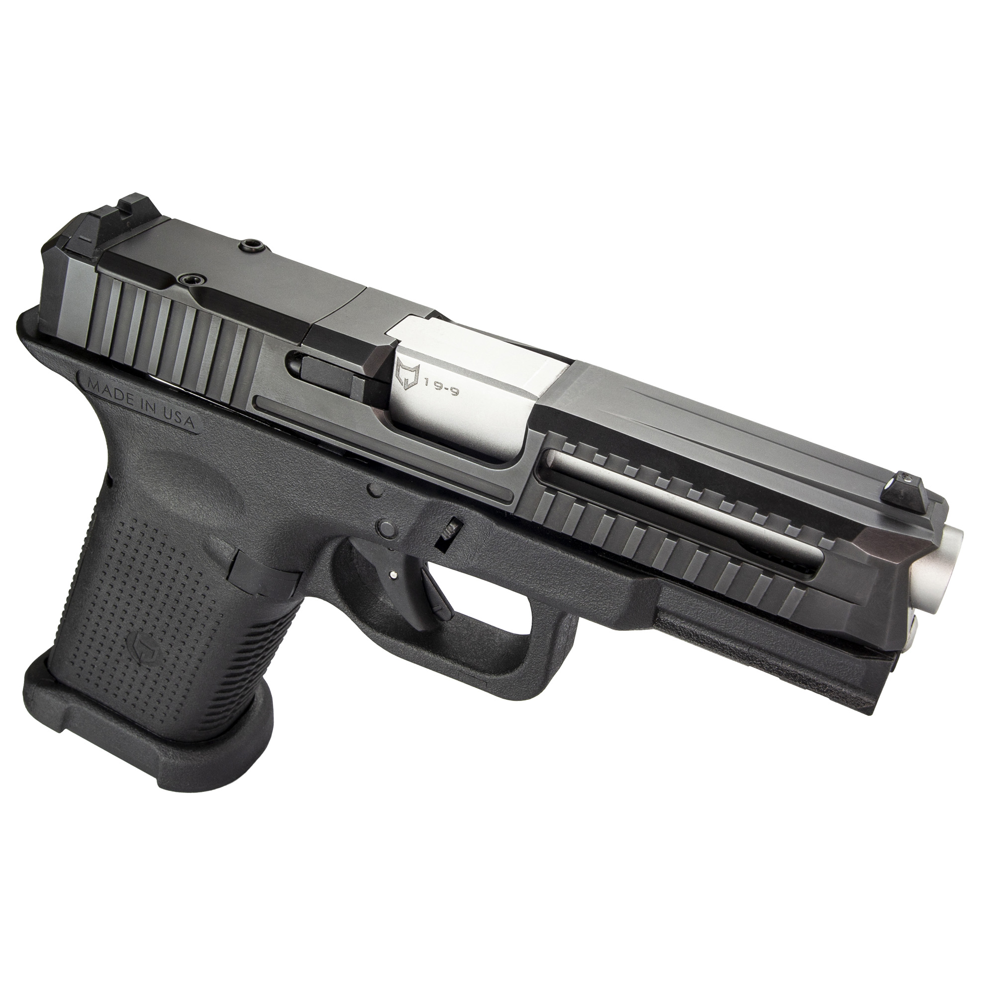 Lone Wolf LTD19 V1 9mm Pistol, 4" Barrel, 3 Dot Sights, Black - LWDLTD19V1RMRBLK - Lone Wolf