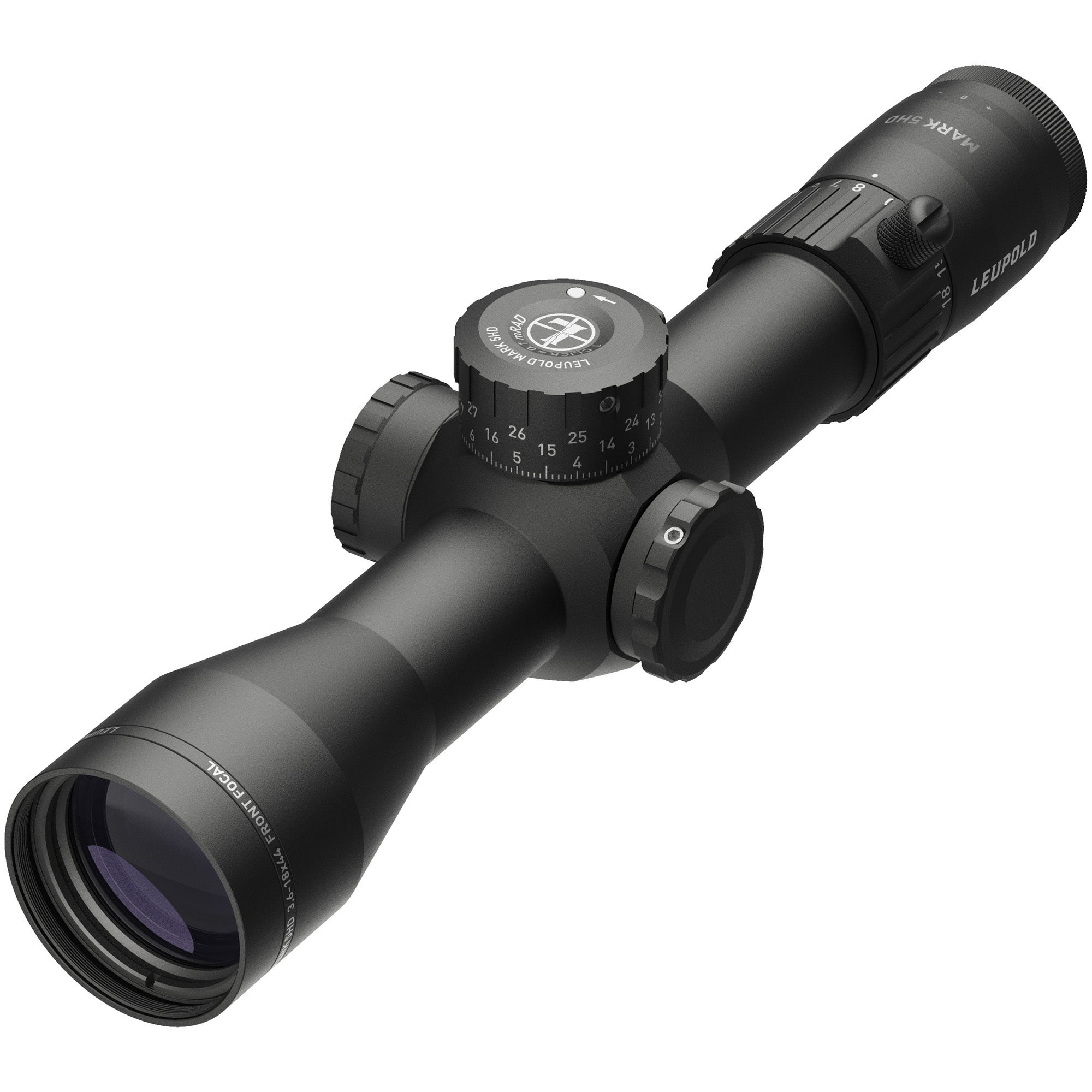 Leupold Mark 5HD, Rifle Scope, 3.6-18X44mm, 35mm Maintube, Matte Black, PR1-MIL Illuminated Reticle - Leupold