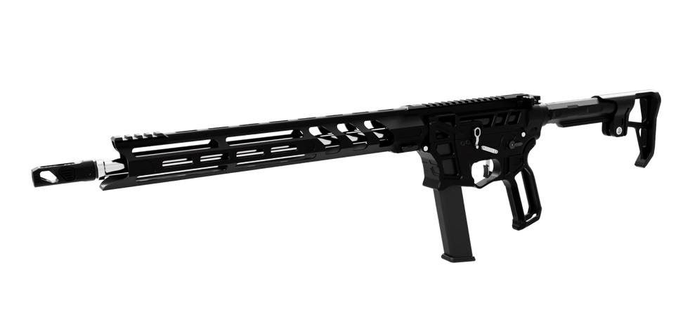 Lead Star Arms Prime PCC 16" Stainless Steel 9mm Glock Compatible AR-9 Rifle, Black - Lead Star Arms