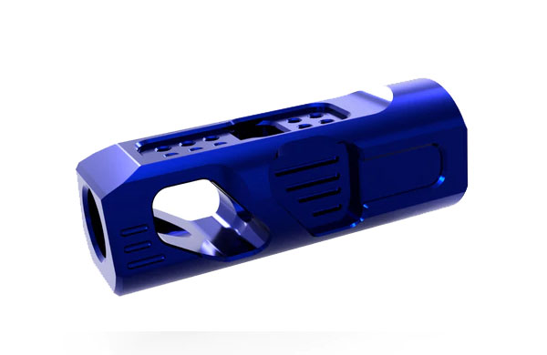 Lead Star Arms Ravage Muzzle Brake 9mm 1/2"x28, Blue - Lead Star Arms