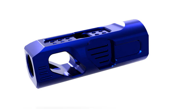 Lead Star Arms Ravage Muzzle Brake 9mm 1/2"x36, Blue - Lead Star Arms