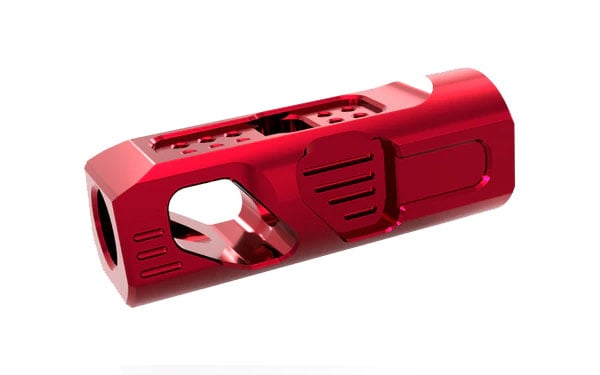 Lead Star Arms Ravage Muzzle Brake 9mm 1/2"x36, Red - Lead Star Arms