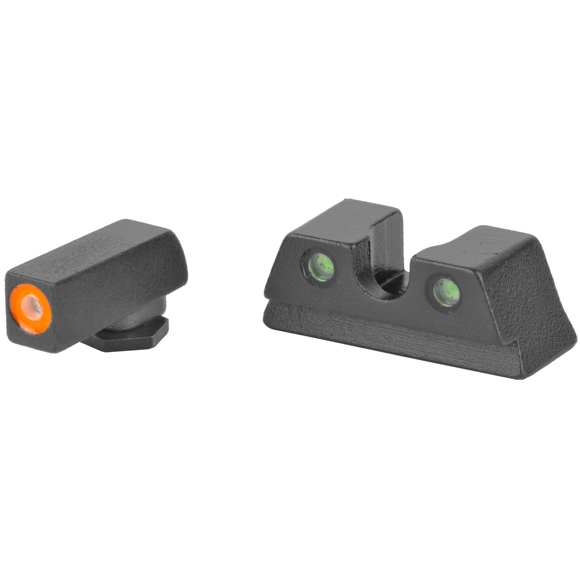 Meprolight Hyper-Bright, Tritium Sight Set, Orange Front/Green Rear, for Glock 42, 43, 43X and 48 - Meprolight