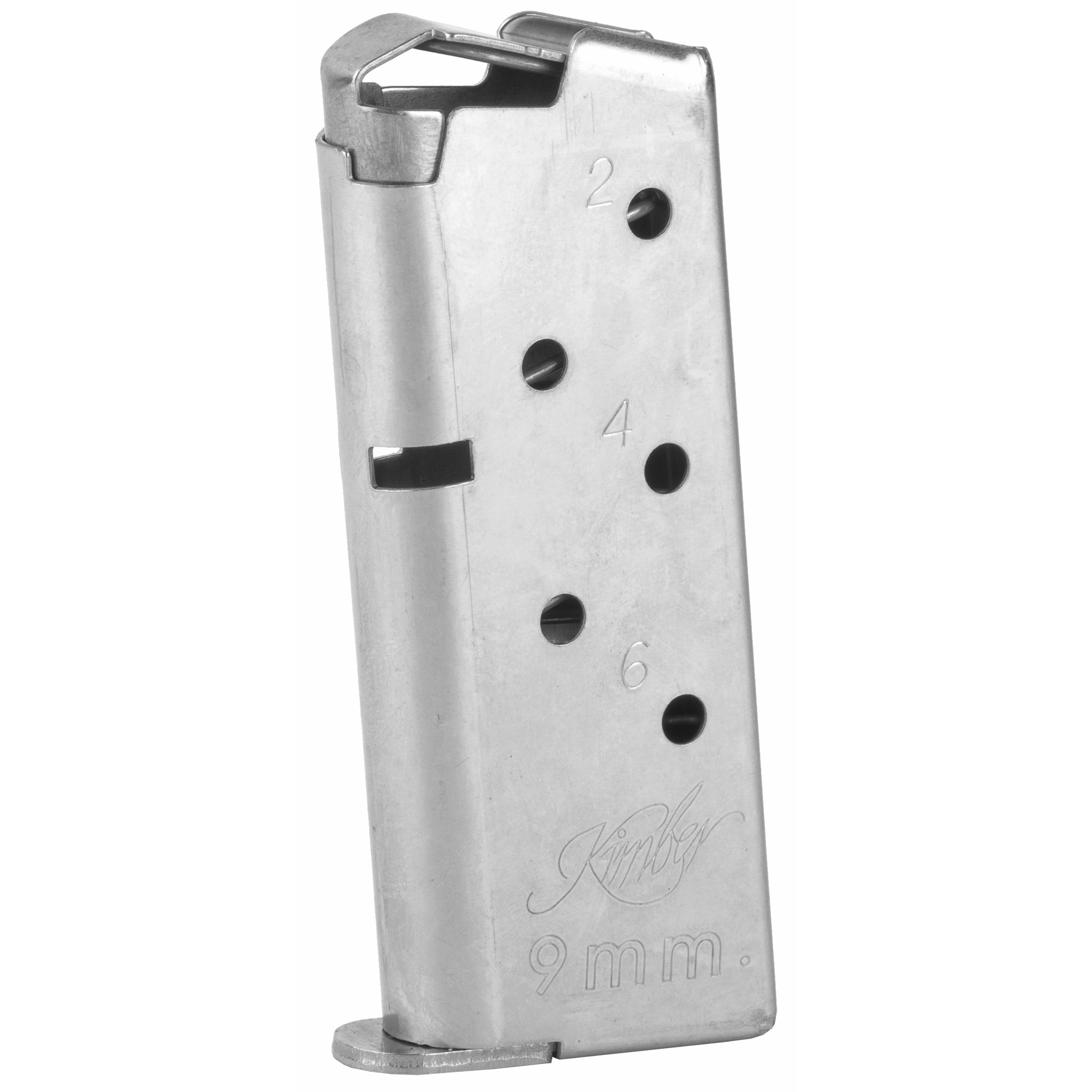 Kimber Magazine, 9mm, 6 Rounds, Fits Kimber Micro 9 & EVO SP, Stainless