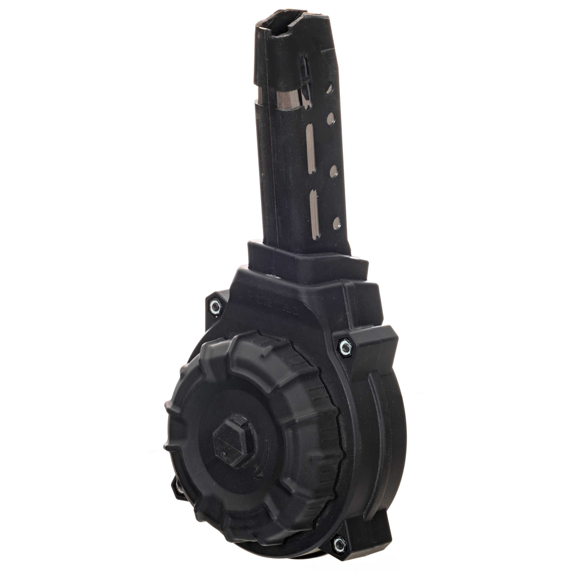 ProMag Magazine, 9mm, 50 Round Drum, Fits Springfield XDM, Polymer, Black - Promag