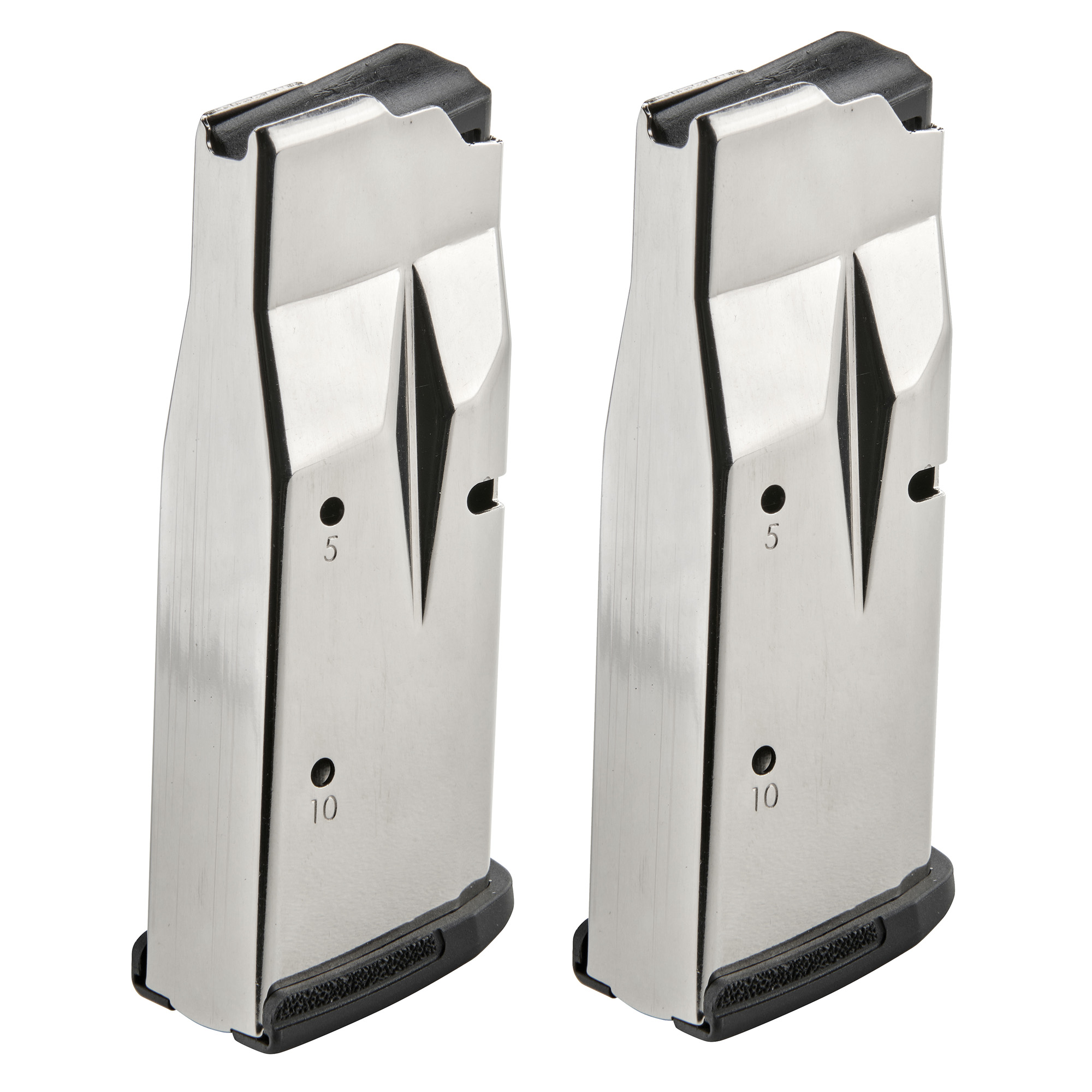 Ruger Magazine, 9mm, 10 Rounds, Fits Ruger MAX-9, 2 Pack Steel, Silver - Ruger