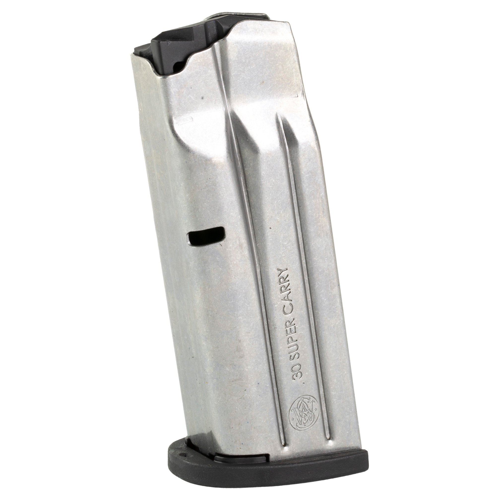 Smith & Wesson Magazine, 30 Super Carry, 13 Rounds, Fits M&P Shield Plus, Steel, Black