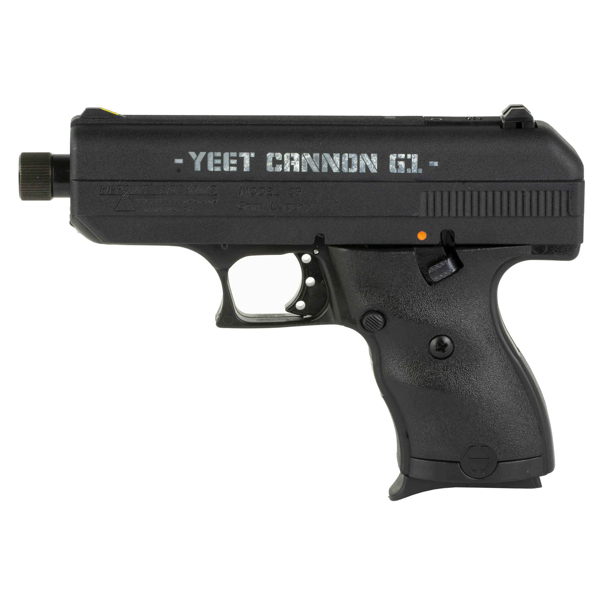Hi-Point C-9 9mm Pistol, 3.5" Barrel, 3 Dot Sights, Black - 916G1YCTB - Hi-Point