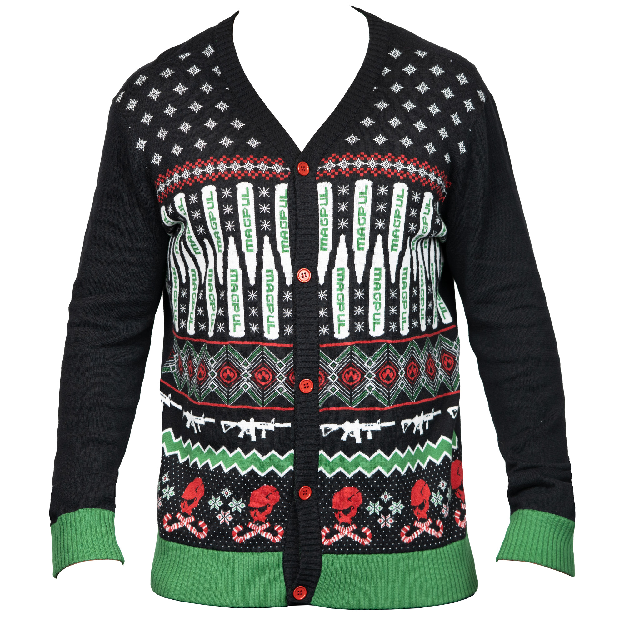 Magpul Sweater Large, Green, Red, Black - MAG1198969L