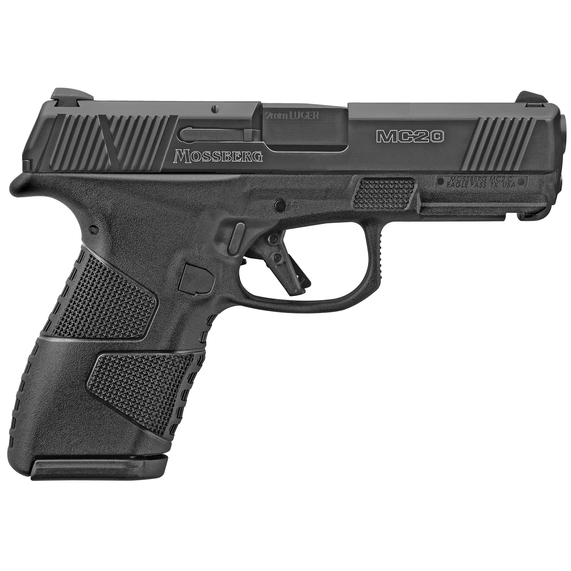 Mossberg MC2C 9mm Pistol, 3.9" Barrel, 3 Dot Sights, Black - 89015 - Mossberg