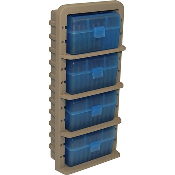 MTM Case Gard .223 Remington/.204 Ruger Ammo Rack w/Box, 200rds Clear Blue/Dark Earth