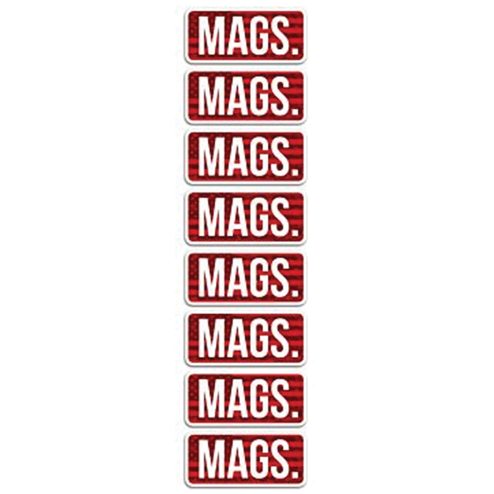 MTM Case Gard 2.25" L Ammo Caliber Label, Red/White Pack of 8 - Mtm Case Gard