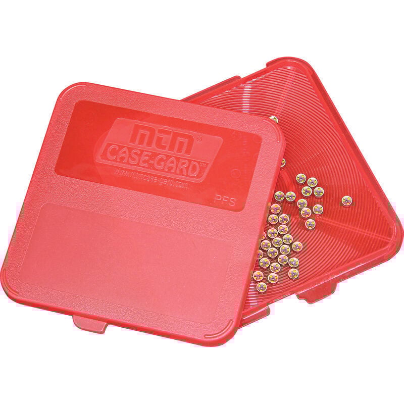 MTM Case Gard 4.75" L x 5.35" W x 0.75" H Primer Flipper Square, Clear Red - Mtm Case Gard