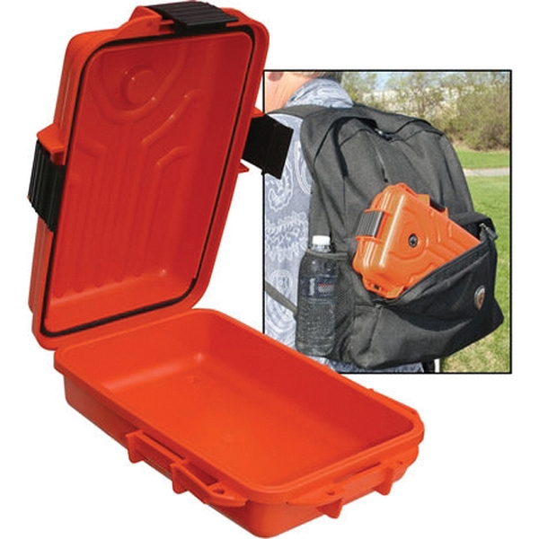 MTM Case Gard 10" x 7" x 3" Small Survivor Dry Box, Orange - Mtm Case Gard