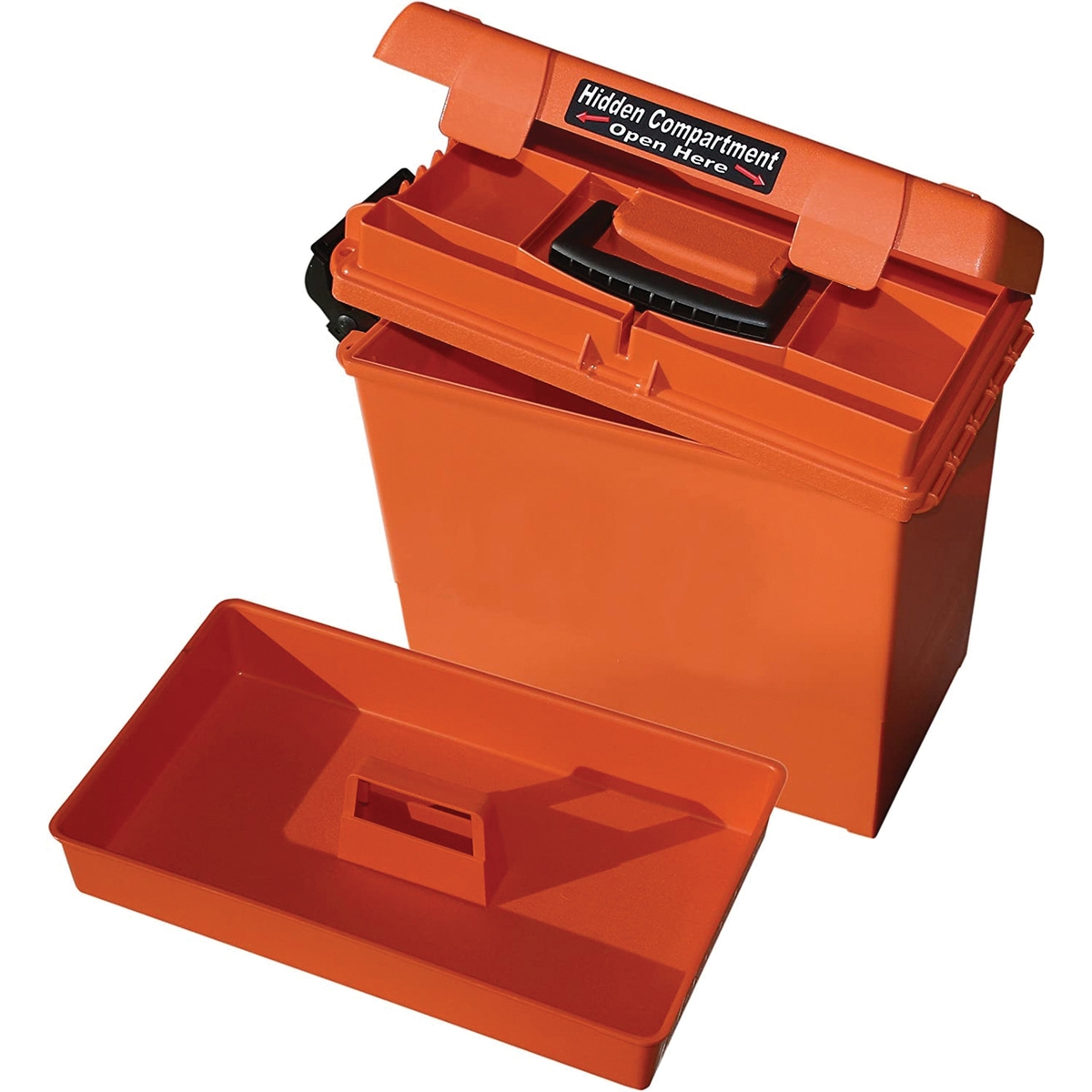 MTM Case Gard Sportsmen's Plus 15" x 8.80" x 9.40" O-Ring Sealed Utility Dry Box, Orange - Mtm Case Gard