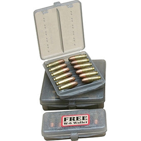 MTM Case Gard .44 Rem Mag/.44 Special Ammo Wallet, 12rds Clear Smoke - Mtm Case Gard