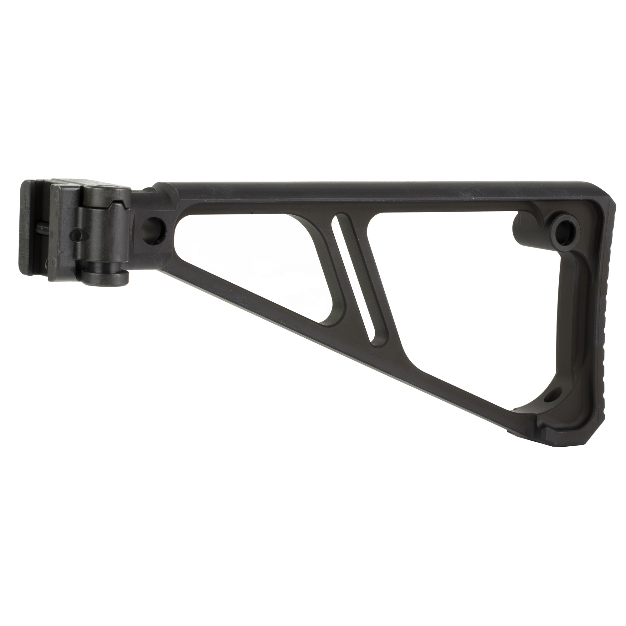 Midwest Industries Side Folding Fixed Stock, Black, Fits Picatinny Rail - Midwest Industries
