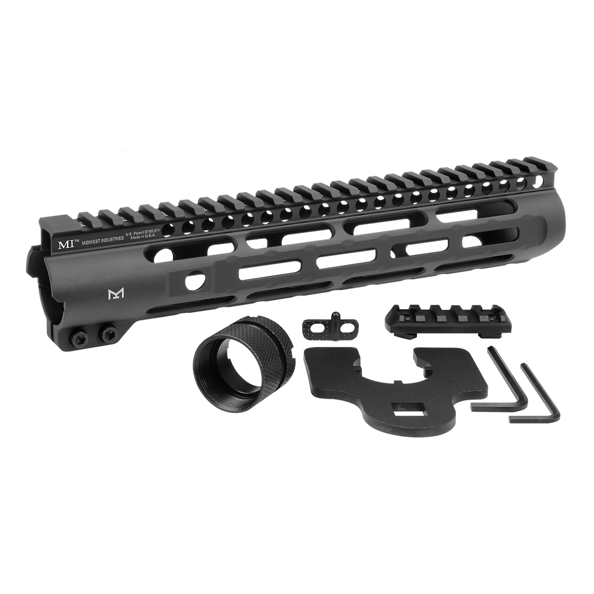 Midwest Industries 10.5"Slim Line Free Float M-LOK Handguard, Black - MI-SLH10.5 - Midwest Industries