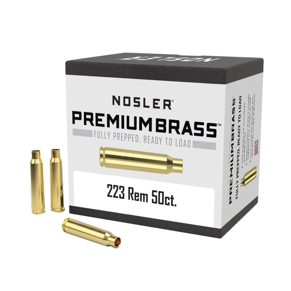 Nosler .223 Remington Small Rifle Premium Brass, 50rds - Nosler