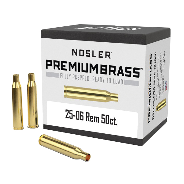Nosler .25-06 Remington Large Rifle Premium Brass, 50rds