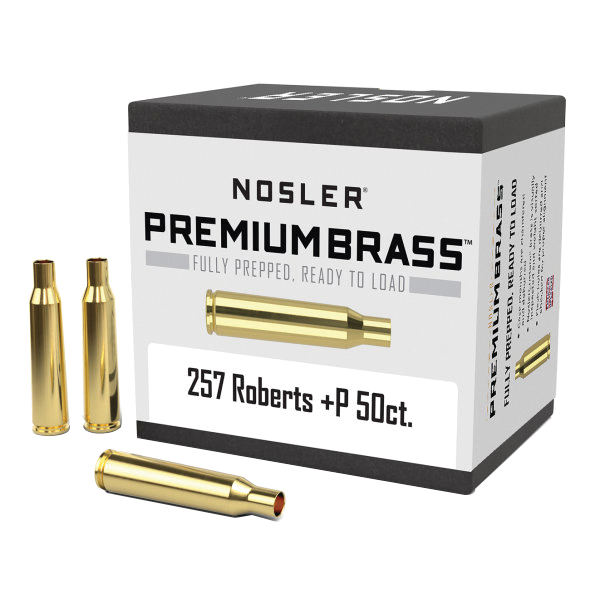 Nosler .257 Roberts +P Large Rifle Premium Brass, 50rds - Nosler