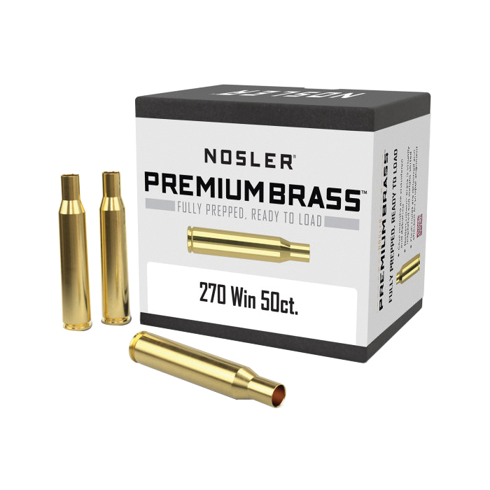 Nosler .270 Winchester Large Rifle Premium Brass, 50rds - Nosler
