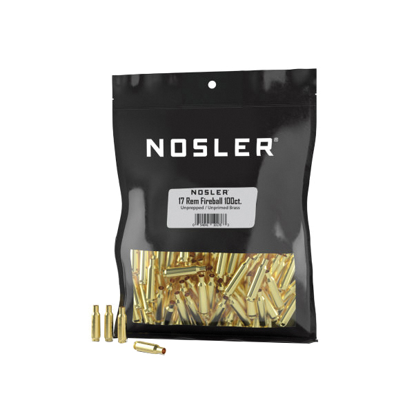 Nosler .17 Remington Fireball Small Rifle Premium Unprepped Bulk Brass, 100rds - Nosler