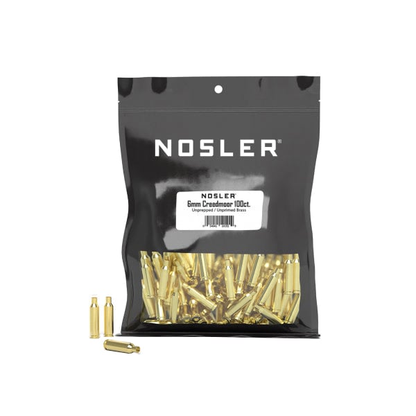 Nosler 6mm Creedmoor Large Rifle Premium Unprepped Bulk Brass, 100rds - Nosler