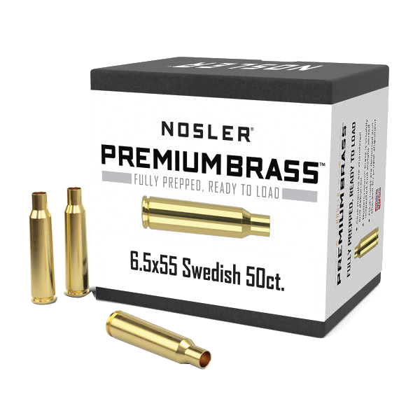 Nosler 6.5x55mm Swedish Large Rifle Premium Brass, 50rds - Nosler