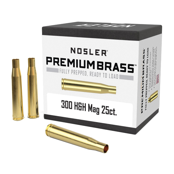 Nosler .300 H&H Magnum Large Rifle Premium Brass, 25rds