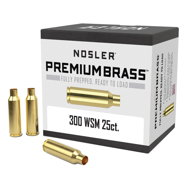 Nosler .300 WSM Large Rifle Premium Brass, 25rds