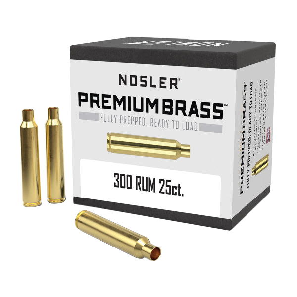 Nosler .300 Remington Ultra Magnum Large Rifle Premium Brass, 25rds - Nosler