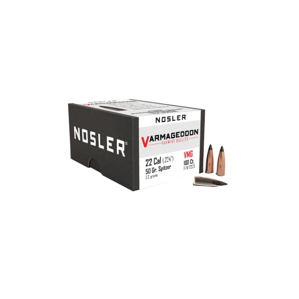Nosler Varmageddon .22 Cal JPT FB Rifle Bullet, 50 gr 0.224" 100rds - Nosler