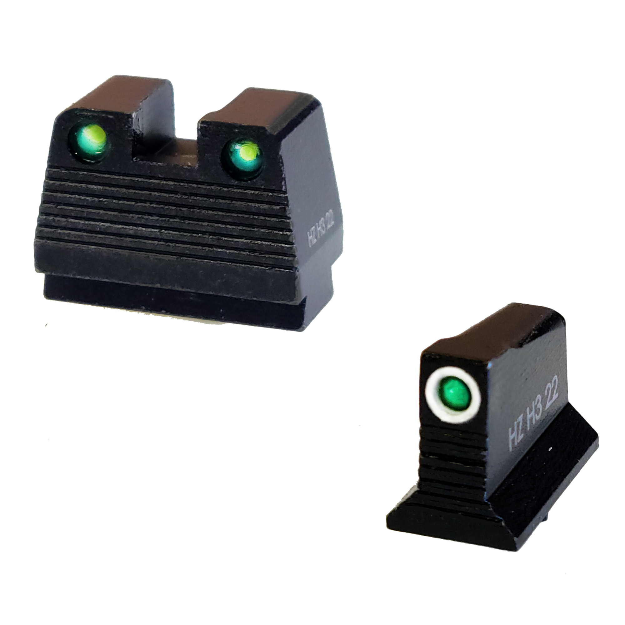 Hi-Viz N2 Co-Witness Sight Glock MOS Green Tritium Front/Rear GMNG21-2 - Hiviz